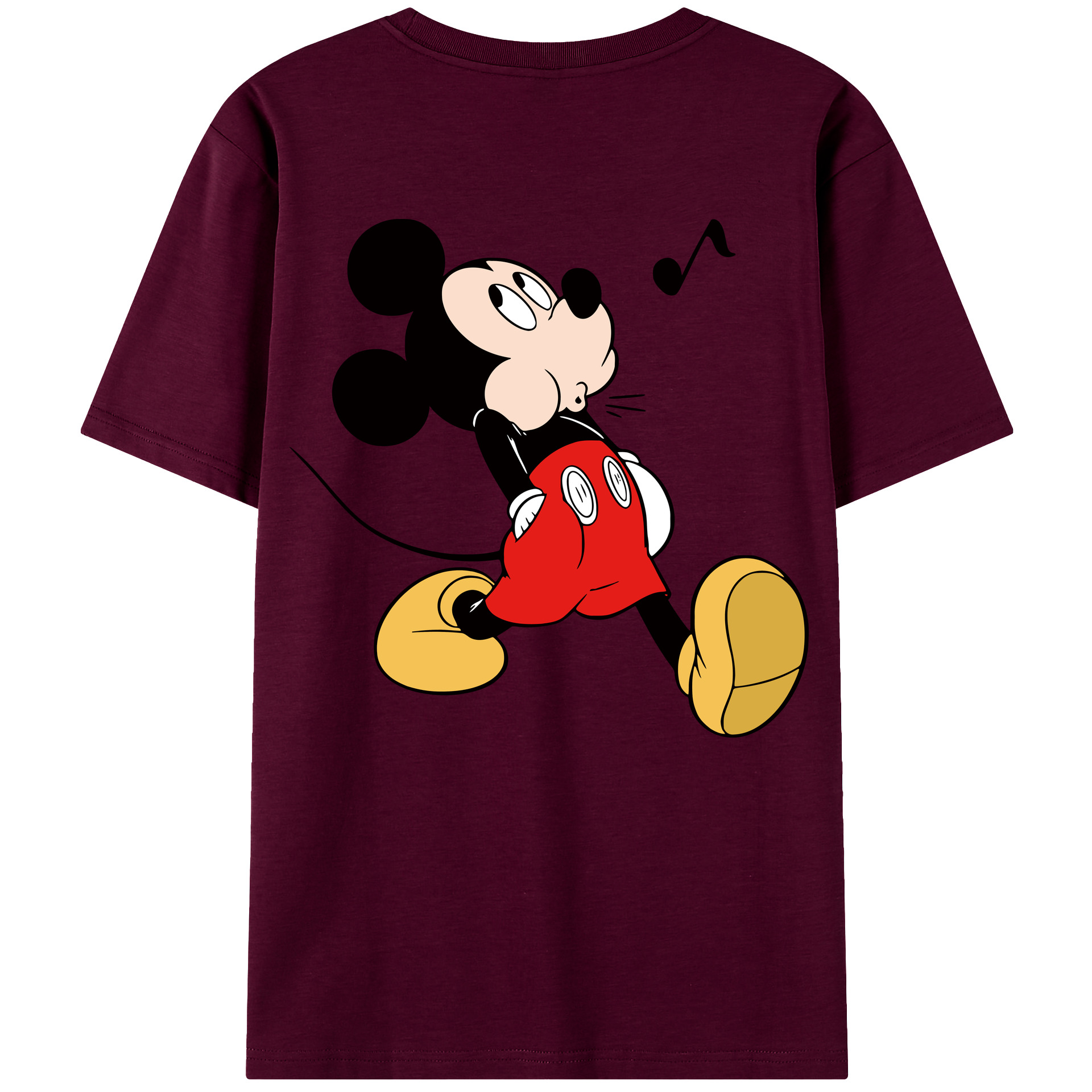 （画像用） ミッキーマウス Mickey Mouse レディース半袖Tシャツ(バックプリント)